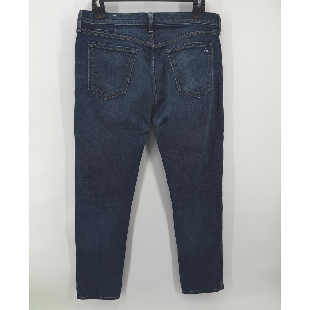 Rag & Bone Fit 2 Slim Jeans Men 33 Monroe Blue Button Fly Denim Preppy Stretch